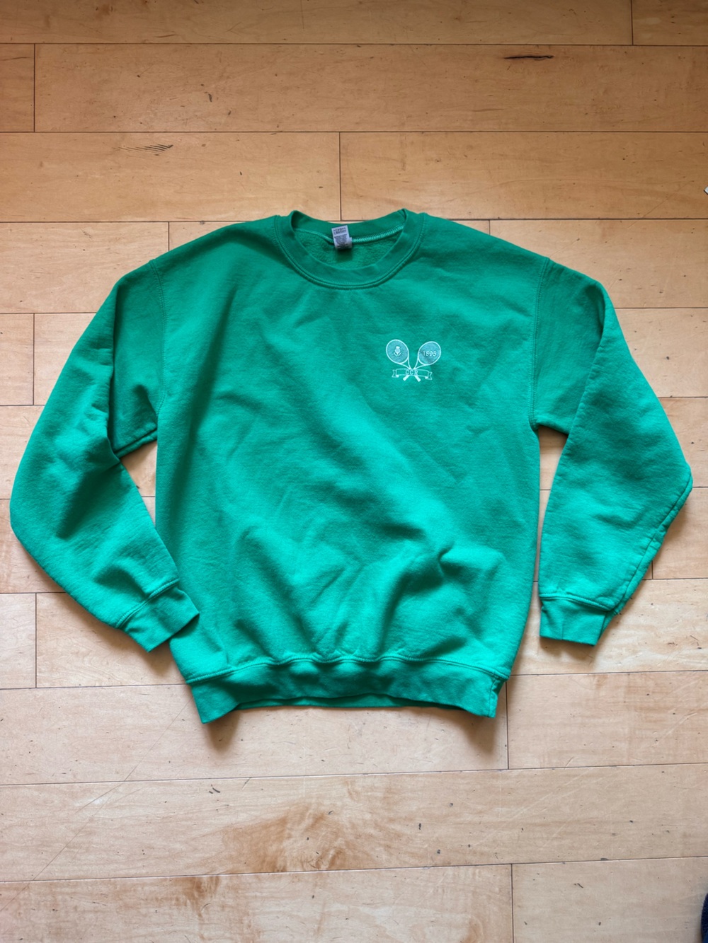 Country Club Tennis Crewneck Sweatshirt, size Medium, retro preppy classic